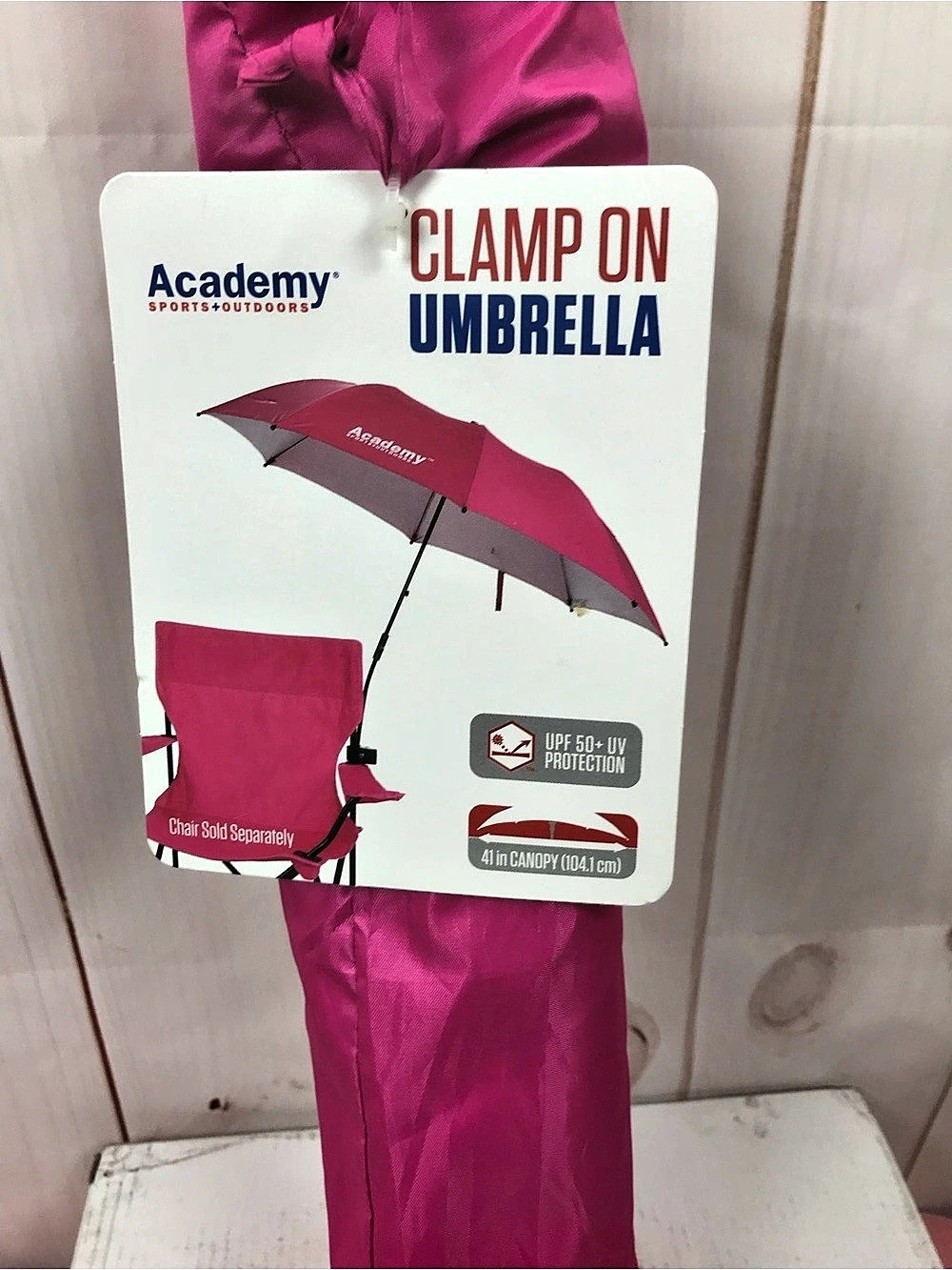 Academy Clamp On Umbrella Pink NWT - Picture 2 of 3